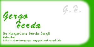 gergo herda business card